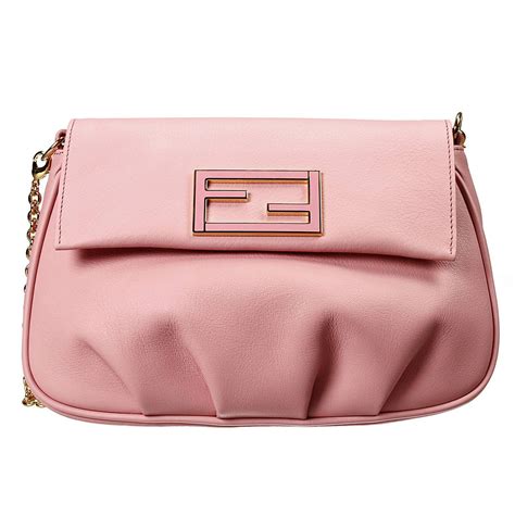 pink fluffy fendi bag|pink Fendi crossbody canvas print.